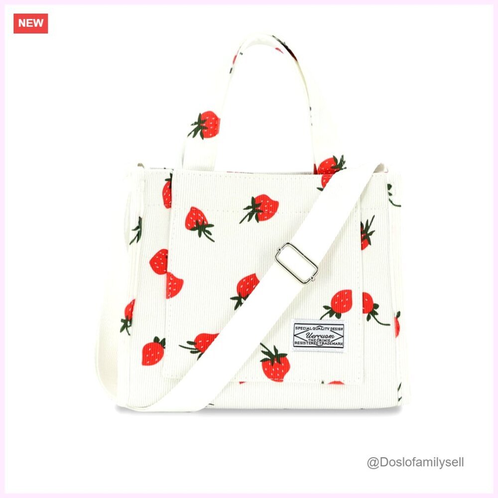 Corduroy Tote Bag Adjustable Strap Crossbody Work Travel Lightweight
